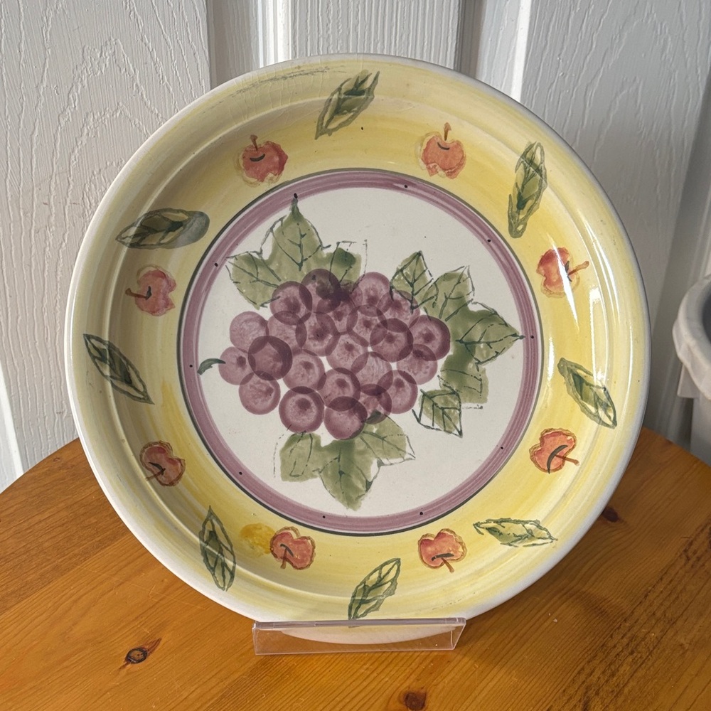 Hand-Painted Ceramic Fruit Plate